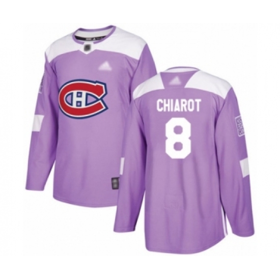 Youth Montreal Canadiens #8 Ben Chiarot Authentic Purple Fights Cancer Practice Hockey Jersey - Ujersey