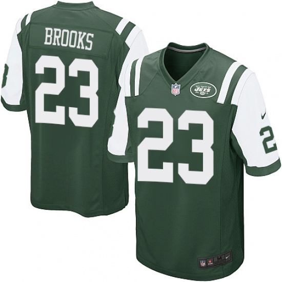 Men's Nike New York Jets #23 Terrence Brooks Game Green Team Color NFL Jersey - Ujersey