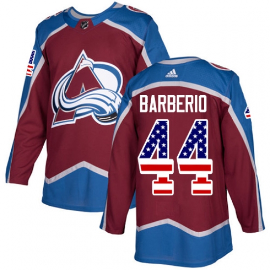 Youth Adidas Colorado Avalanche #44 Mark Barberio Authentic Burgundy Red USA Flag Fashion NHL Jersey - Ujersey