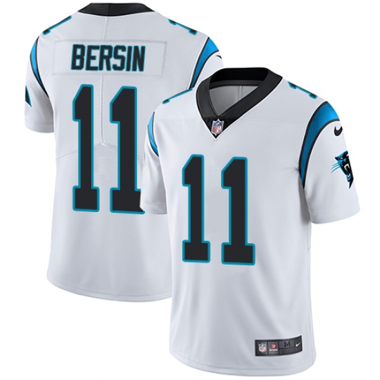 Men's Nike Carolina Panthers #11 Brenton Bersin White Vapor Untouchable Limited Player NFL Jersey - Ujersey