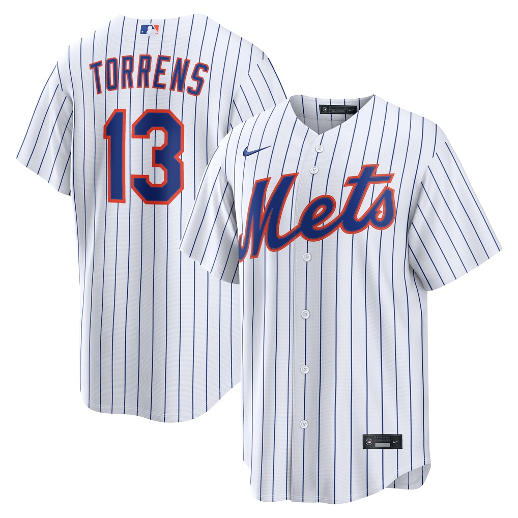 Men's New York Mets Luis Torrens Nike White Home Replica Jersey - Ujersey