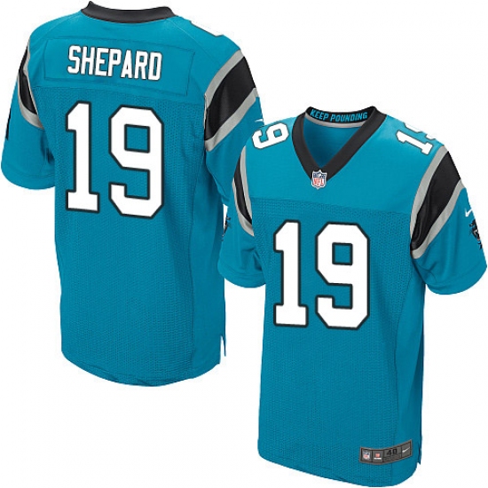 Men's Nike Carolina Panthers #19 Russell Shepard Elite Blue Alternate NFL Jersey - Ujersey