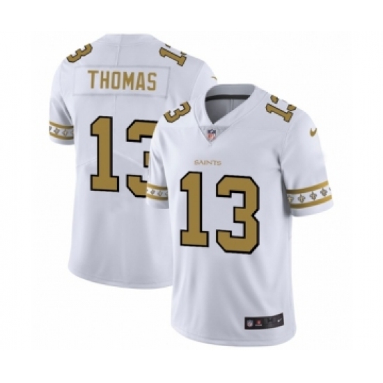 Men's New Orleans Saints #13 Michael Thomas White Team Logo Cool Edition Jersey - Ujersey