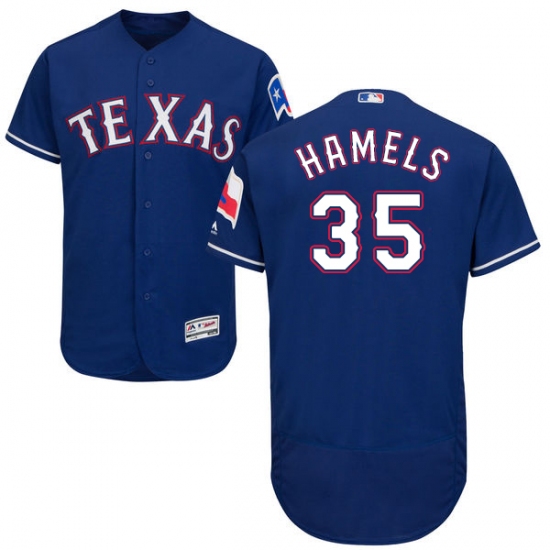 Men's Majestic Texas Rangers #35 Cole Hamels Royal Blue Alternate Flex Base Authentic Collection MLB Jersey - Ujersey