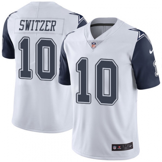 Men's Nike Dallas Cowboys #10 Ryan Switzer Limited White Rush Vapor Untouchable NFL Jersey - Ujersey