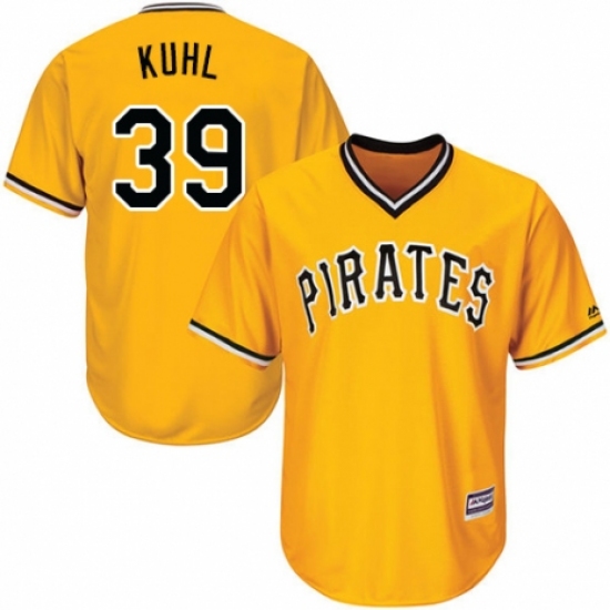 Youth Majestic Pittsburgh Pirates #39 Chad Kuhl Authentic Gold Alternate Cool Base MLB Jersey - Ujersey