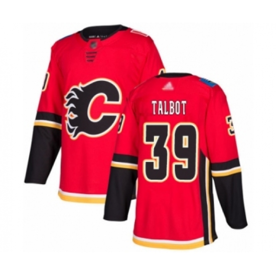 Youth Calgary Flames #39 Cam Talbot Authentic Red Home Hockey Jersey - Ujersey