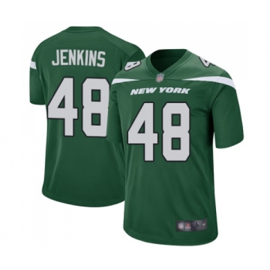 Men's New York Jets #48 Jordan Jenkins Game Green Team Color Football Jersey - Ujersey