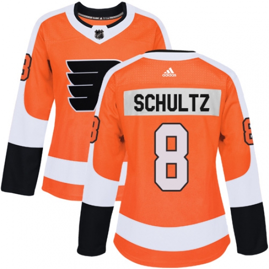 Women's Adidas Philadelphia Flyers #8 Dave Schultz Authentic Orange Home NHL Jersey - Ujersey