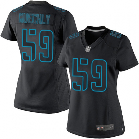 Women's Nike Carolina Panthers #59 Luke Kuechly Limited Black Impact NFL Jersey - Ujersey