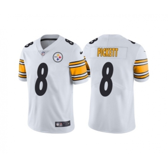 Men's Pittsburgh Steelers #8 Kenny Pickett 2022 White Vapor Untouchable Limited Stitched Jersey - Ujersey