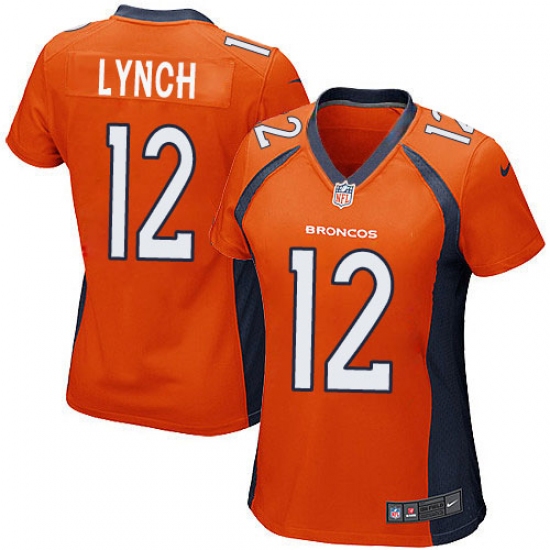 Women's Nike Denver Broncos #12 Paxton Lynch Game Orange Team Color NFL Jersey - Ujersey