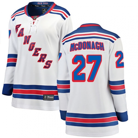 Women's New York Rangers #27 Ryan McDonagh Fanatics Branded White Away Breakaway NHL Jersey - Ujersey
