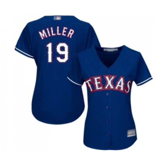 Women's Texas Rangers #19 Shelby Miller Replica Royal Blue Alternate 2 Cool Base Baseball Jersey - Ujersey