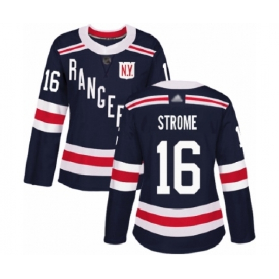 Women's New York Rangers #16 Ryan Strome Authentic Navy Blue 2018 Winter Classic Hockey Jersey - Ujersey