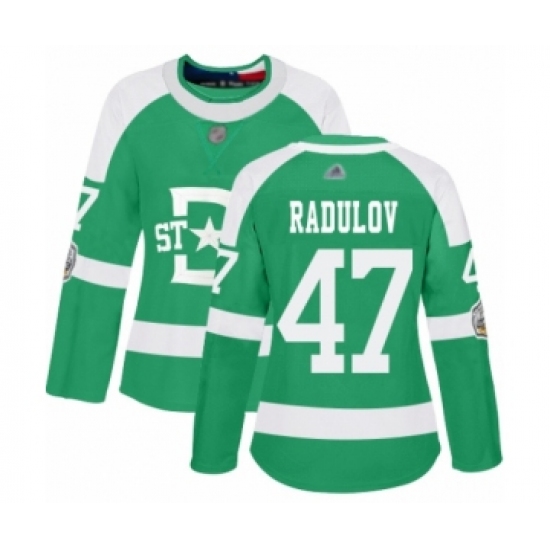 Women's Dallas Stars #47 Alexander Radulov Authentic Green 2020 Winter Classic Hockey Jersey - Ujersey