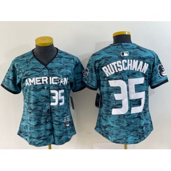 Women's Baltimore Orioles #35 Adley Rutschman Teal 2023 All Star Cool Base Stitched Baseball Jersey - Ujersey