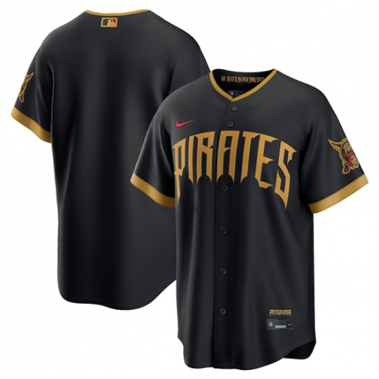 Men's Pittsburgh Pirates Blank Black 2026 City Connect Stadium Stitched Stitched Baseball Jersey - Ujersey