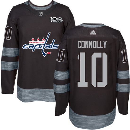 Men's Adidas Washington Capitals #10 Brett Connolly Authentic Black 1917-2017 100th Anniversary NHL Jersey - Ujersey