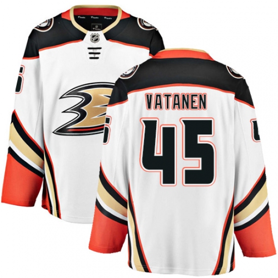 Youth Anaheim Ducks #45 Sami Vatanen Fanatics Branded White Away Breakaway NHL Jersey - Ujersey