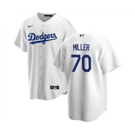 Men's Nike Los Angeles Dodgers #70 Bobby Miller White Cool Base Stitched Baseball Jersey - Ujersey