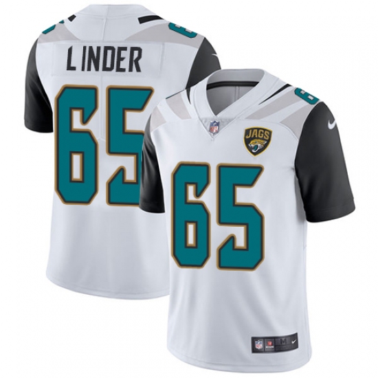 Youth Nike Jacksonville Jaguars #65 Brandon Linder White Vapor Untouchable Limited Player NFL Jersey - Ujersey