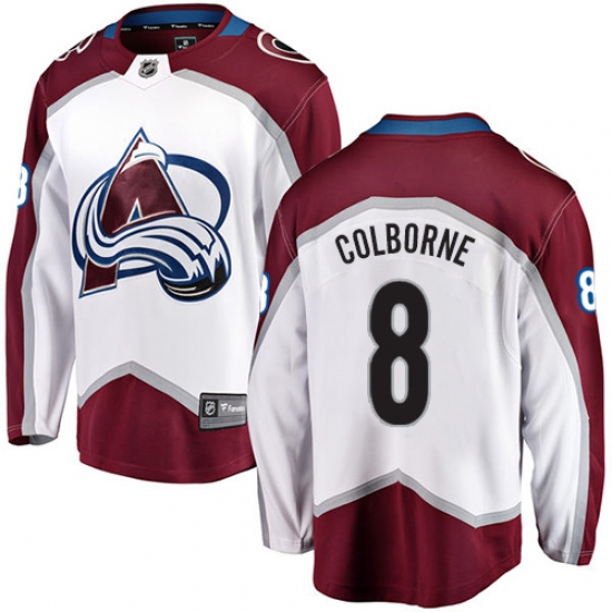 Men's Colorado Avalanche #8 Joe Colborne Fanatics Branded White Away Breakaway NHL Jersey - Ujersey