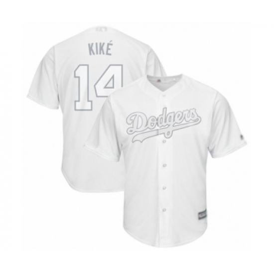 Men's Los Angeles Dodgers #14 Enrique Hernandez  Kike  Authentic White 2019 Players Weekend Baseball Jersey - Ujersey