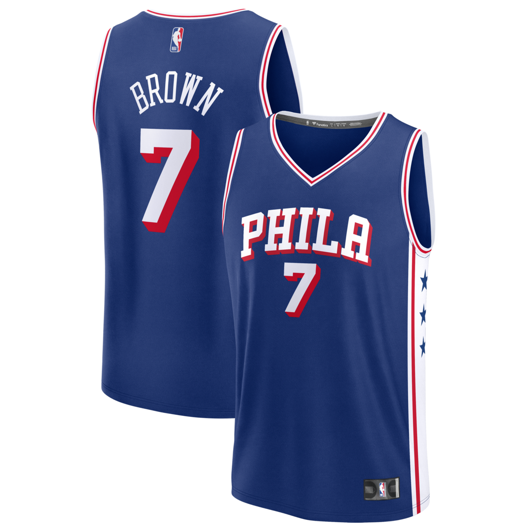 Men's Philadelphia 76ers Jaylen Brown Fanatics Royal Fast Break Jersey - Icon Edition - Ujersey
