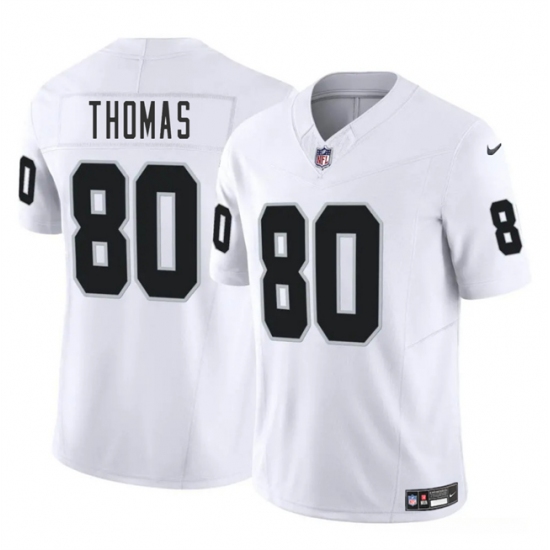 Men's Las Vegas Raiders #80 Ian Thomas White 2025 F.U.S.E. Vapor Football Stitched Jersey - Ujersey