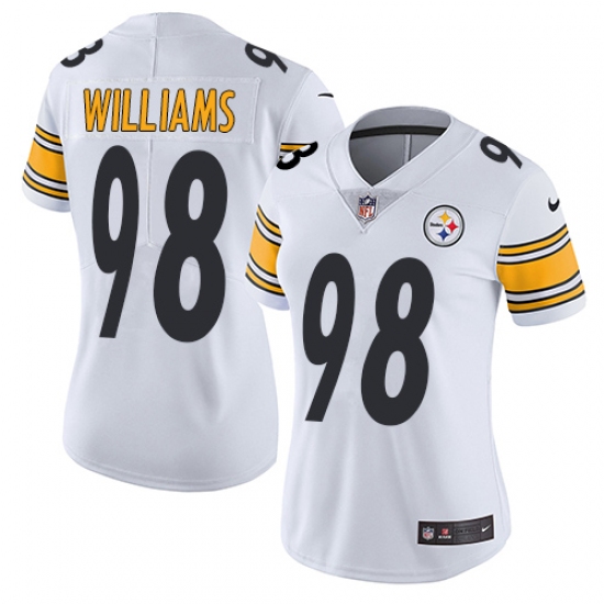 Women's Nike Pittsburgh Steelers #98 Vince Williams White Vapor Untouchable Limited Player NFL Jersey - Ujersey