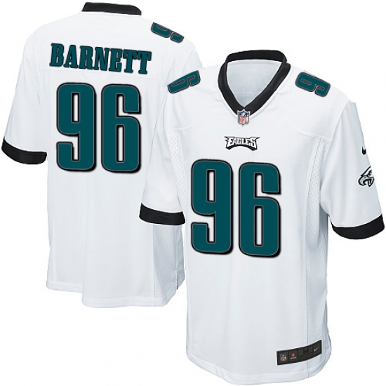 Men's Nike Philadelphia Eagles #96 Derek Barnett Game White NFL Jersey