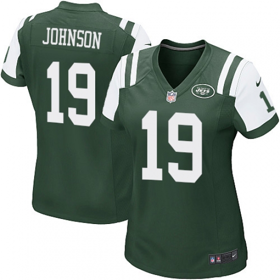 Women's Nike New York Jets #19 Keyshawn Johnson Game Green Team Color NFL Jersey - Ujersey