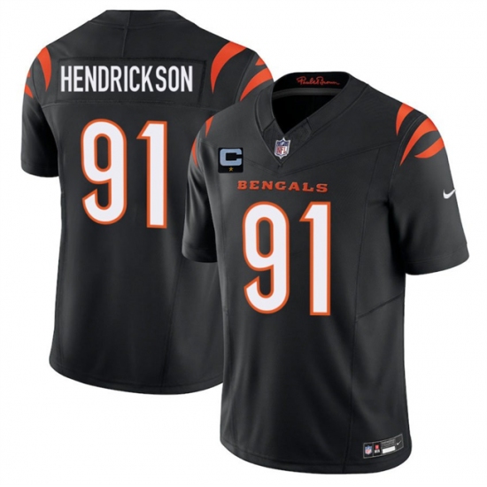 Men's Cincinnati Bengals #91 Trey Hendrickson Black 2025 F.U.S.E. With 1-Star C Vapor Untouchable Limited Stitched Football Jersey - Ujersey