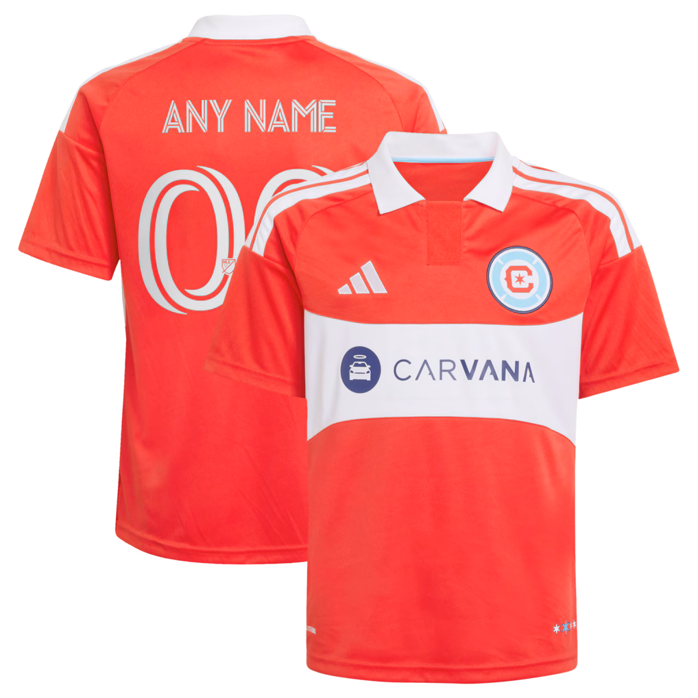 Youth Chicago Fire adidas Red 2026 Forever Red Replica Custom Jersey