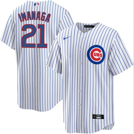 Men's Chicago Cubs #21 Shōta Imanaga White Cool Base Stitched Baseball Jersey - Ujersey