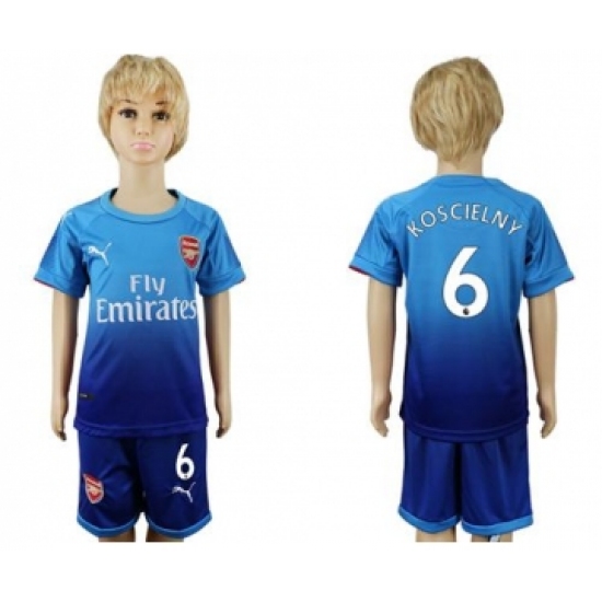 Arsenal #6 Koscielny Away Kid Soccer Club Jersey