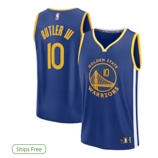 Men's Golden State Warriors #10 Jimmy Butler III Fanatics Royal Fast Break Replica Player Jersey - Ujersey