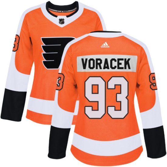 Women's Adidas Philadelphia Flyers #93 Jakub Voracek Premier Orange Home NHL Jersey - Ujersey