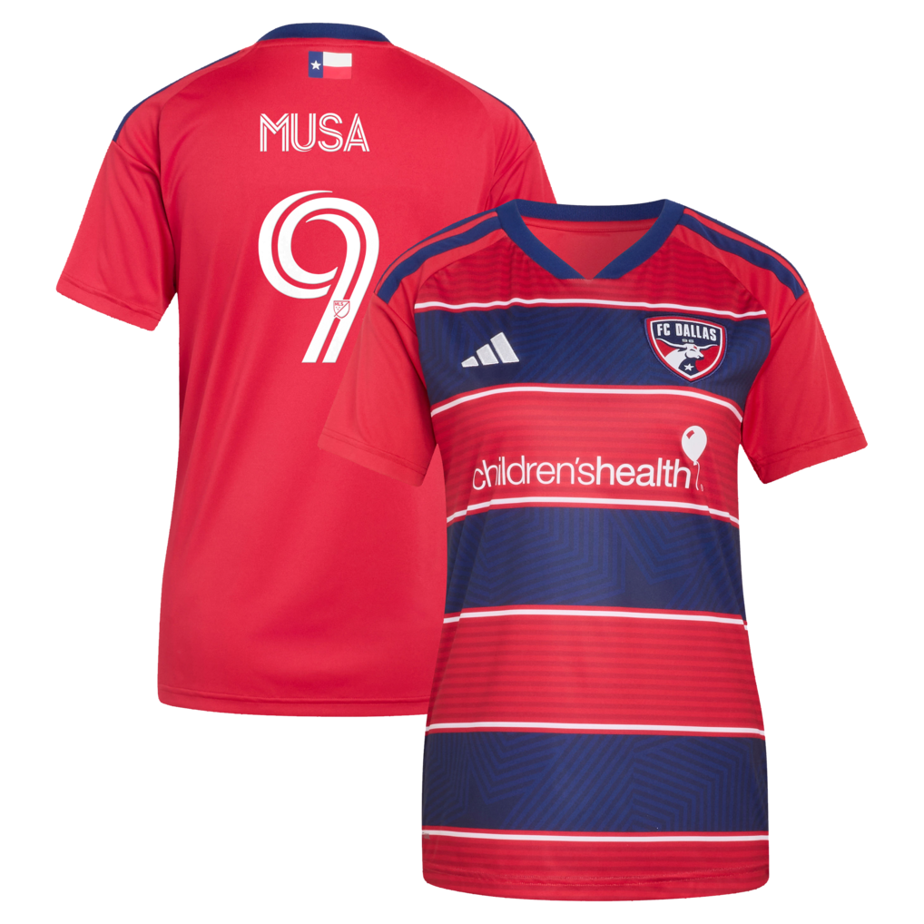Women's FC Dallas Petar Musa adidas Red 2026 DNA Kit Replica Player Jersey - Ujersey