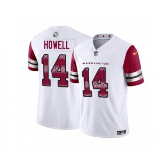 Men's Nike Washington Commanders #14 Sam Howell White 2023 F.U.S.E. Vapor Limited Football Stitched Jersey - Ujersey