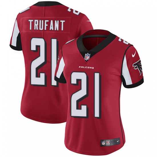 Women's Nike Atlanta Falcons #21 Desmond Trufant Elite Red Team Color NFL Jersey - Ujersey