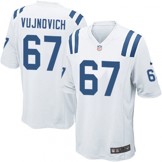 Men's Nike Indianapolis Colts #67 Jeremy Vujnovich Game White NFL Jersey - Ujersey