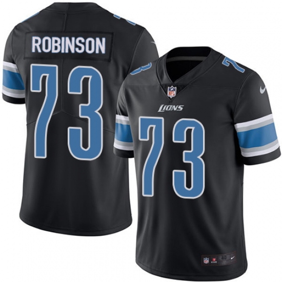 Men's Nike Detroit Lions #73 Greg Robinson Elite Black Rush Vapor Untouchable NFL Jersey - Ujersey