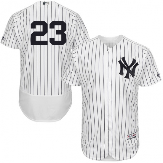 Men's Majestic New York Yankees #23 Don Mattingly White Home Flex Base Authentic Collection MLB Jersey - Ujersey
