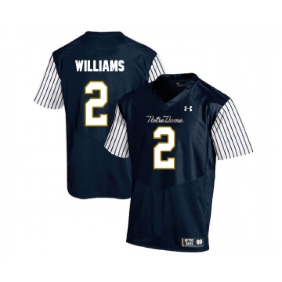 Notre Dame Fighting Irish 2 Dexter Williams Navy College Football Jersey - Ujersey