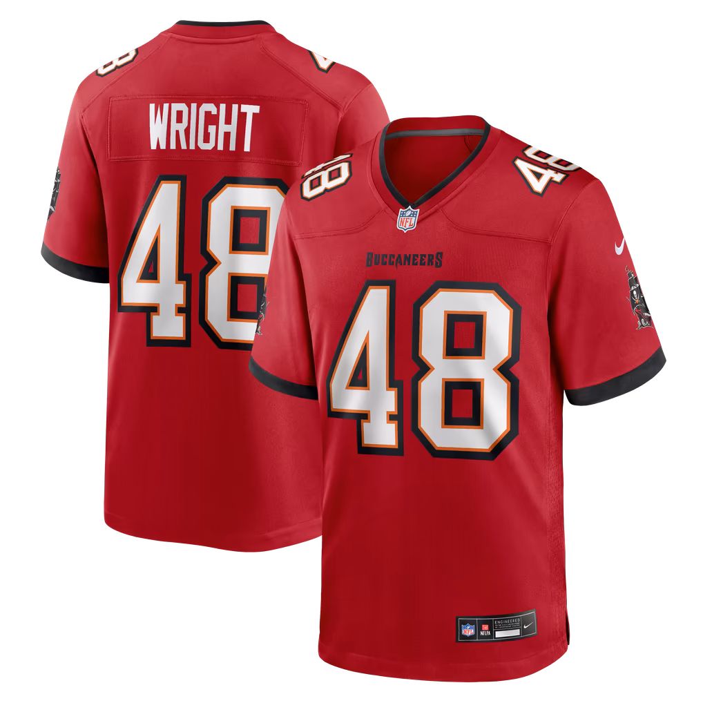 Men's Tampa Bay Buccaneers Javin Wright Nike Red Team Game Jersey - Ujersey