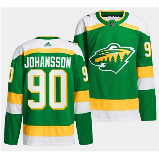 Men's Minnesota Wild #90 Marcus Johansson Green 2023-24 Stitched Jersey - Ujersey