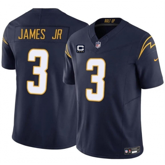 Men's Los Angeles Chargers #3 Derwin James Jr. Navy 2024 F.U.S.E. With 4-Star C Vapor Untouchable Limited Stitched Jersey - Ujersey