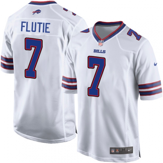 Men's Nike Buffalo Bills #7 Doug Flutie Game White NFL Jersey - Ujersey